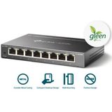 Tp-link - TL-SG108E - Gigabit Easy Smart Switch - Zwart - 8 Poorten