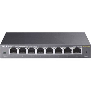 Tp-link - TL-SG108E - Gigabit Easy Smart Switch - Zwart - 8 Poorten