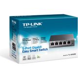 TP-Link TL-SG105E Gigabit Ethernet Switch 5-poorts Gigabit Hub RJ45, Manageable Switch, Ideaal delen van verbinding en netwerk voor kleine bedrijven en kantoren