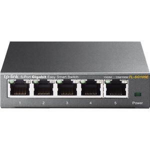 TP-Link TL-SG105E netwerk-switch Managed L2 Gigabit Ethernet (10/100/1000) Zwart