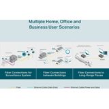 TP-LINK - MC200CM - Multimediaconverter - Zwart - Glasvezel