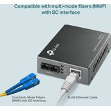 TP-LINK - MC200CM - Multimediaconverter - Zwart - Glasvezel