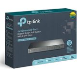TP-LINK TL-SG2210P V3 Switch - Gigabit Smart PoE Switch - Zwart - 8 PoE Aansluitingen