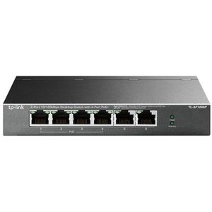 TP-Link - TL-SF1006P - Netwerkschakelaar - Zwart - 6 Havens - 4 PoE+