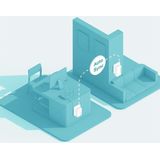 TP-Link TL-WPA4220 KIT - PowerLine Netwerkadapter - Wit - 300 Mbit/s