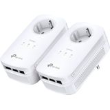 TP Link - TL-PA8030P - Powerline Adapter - Wit - 3 LAN-poorten