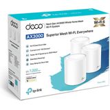 TP-LINK - Deco X60 - Wifi Systeem - 3-Pack - Wifi 6 - Dekking tot 650 m²