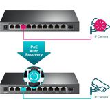 TP-Link TL-SG1210MPE - Netwerkswitch - Managed - 10-poorts - PoE+