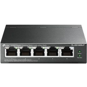 TP-LINK TL-SG1005LP - Switch - Zwart - 5 Poorten - Gigabit Ethernet