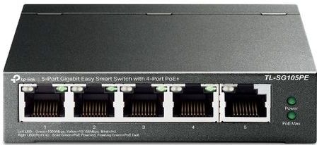 TP-Link - TL-SG105PE - Switch - Gigabit Ethernet - 5 Poorten - Managed
