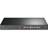 Tp-link - Tl-sl1218p - Switch - Zwart - Niet-beheerd - 16 Poorten