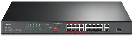 Tp-link - Tl-sl1218p - Switch - Zwart - Niet-beheerd - 16 Poorten