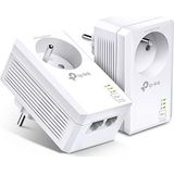TP-Link TL-PA7027P KIT - CPL-behuizing set van 2 - Geïntegreerd Stopcontact - 1000 Mbps - 2 Gigabit Poorten