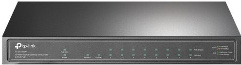 Tp-link - TL-SG1210P - 10-poorts Gigabit PoE Switch - Zwart - Stroombeheer