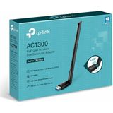 TP-Link AC 1300Mbps Krachtige wifi dongle, wifi dongle, USB wifi, krachtige wifi dongle, 5 dBi antenne met hoge versterking, compatibel met Windows 11/ 10/ 8.1/ 8/ 7 en macOS, Archer T3U Plus