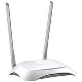 TP-Link TL-WR840N N300 WLAN-router (300 Mbit/s (2,4 GHz), 4 x 10/100 Mbit/s LAN-poorten, IPv6, 2 externe antennes, WPS, accesspoint modus), wit/zwart