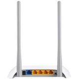 TP-Link TL-WR840N N300 WLAN-router (300 Mbit/s (2,4 GHz), 4 x 10/100 Mbit/s LAN-poorten, IPv6, 2 externe antennes, WPS, accesspoint modus), wit/zwart