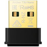 TP-Link - Archer T3U Nano - Wlan Adapter - Zwart - USB 3.0