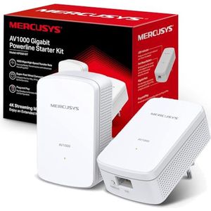 Mercusys - POWERLINE AV1000 KIT - Powerline - Wit - 1000 Mbit/s
