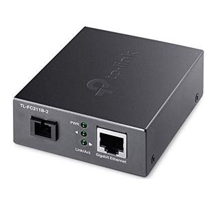 TP-Link TL-FC311B-2 Gigabit WDM multimedia converter met Gigabit RJ-45 stekker op Gigabit SC glasvezel, uitbreiding van de glasvezelafstand tot 2 km