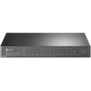 TP-Link T1500g-10ps (8 ports), Netwerkschakelaar, Zwart