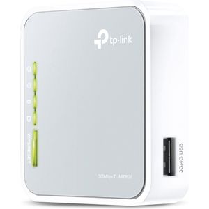 TP-Link TL-MR3020 draadloze router Fast Ethernet Single-band (2.4 GHz) Grijs, Wit