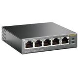 TP-Link - TL-SG1005P - 5-Port Gigabit Switch - Zwart - 4 PoE+ Poorten