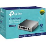 TP-Link TL-SG1005P 5-Port-10/100/1000Mbit/s-Desktop-Switch mit 4 PoE-Ports