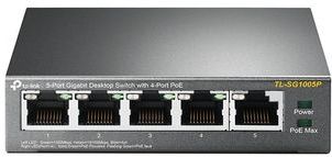 TP-Link - TL-SG1005P - Netwerkschakelaar - Zwart - 5 Poorten - PoE
