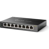 TP-Link - TL-SG108S - Netwerkswitch - Zwart - Stalen Behuizing - 8 Poorten