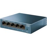 TP-Link Gigabit Ethernet Switch (LS105G) 5-poorts RJ45 metallic, 10/100/1000 Mbps, ideaal voor de uitbreiding van kabelnetwerken voor kmo‘s en thuiskantoren