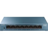 TP-Link LS108G Ethernet-switch met 8 poorten RJ45 metaal, 10/100/1000 Mbps, Gigabit Switch, ideaal voor uitbreiding van het kabelnetwerk voor kleine en thuiskantoren