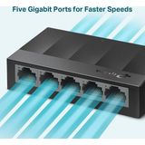 TP-Link - LS1005G - 5-Port Gigabit Switch - Groen - Energiebesparend
