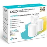 TP-Link Deco X20 - Mesh Wi-Fi Systeem - Wit - Wi-Fi 6 - 3-Pack
