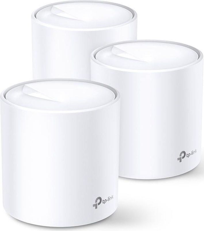 TP-Link Deco X20 Mesh WLAN Set (3 Pack), Wi-Fi 6 AX1800 Dual Band Router & Repeater, 2X Gigabit Ports für jede Einheit, empfohlen für Häuser mit 4-6 Schlafzimmern, Umfassender Jugendschutz, WPA3