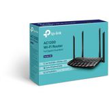 TP-Link AC1200 draadloze router Gigabit Ethernet Dual-band (2.4 GHz / 5 GHz) Zwart