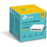 TP-Link LS1005 Ethernet Switch 5 poorten 10/100 Mbps Ethernet Hub Plug and Play zonder ventilator onbeheerd