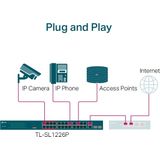 TP-LINK TL-SL1226P Switch - 24 Poorten - Fast Ethernet - Rackmontage
