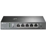 TP-LINK - Omada 5-Port VPN ER605 - Gigabit Multi-WAN VPN-Router - Zwart - Materiaal: Kunststof