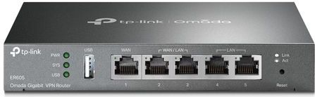 TP-LINK - Omada 5-Port VPN ER605 - Gigabit Multi-WAN VPN-Router - Zwart - Materiaal: Kunststof