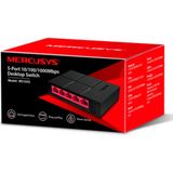 Mercusys - MS105G - Netwerkschakelaar - Zwart - 5 Poorten - 10/100/1000 Mbit/s