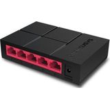 Mercusys - MS105G - Netwerkschakelaar - Zwart - 5 Poorten - 10/100/1000 Mbit/s