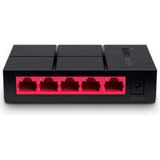 Mercusys - MS105G - Netwerkschakelaar - Zwart - 5 Poorten - 10/100/1000 Mbit/s