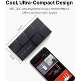 Mercusys - MS108G - Netwerkschakelaar - Zwart - Unmanaged Gigabit Ethernet - 8 Havens