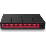 Mercusys - MS108G - Netwerkschakelaar - Zwart - Unmanaged Gigabit Ethernet - 8 Havens