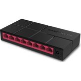 Mercusys - MS108G - Netwerkschakelaar - Zwart - Unmanaged Gigabit Ethernet - 8 Havens