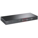 TP-Link - TL-SL1218MP - PoE-Switch - Zwart - 16 Poorten - 192W