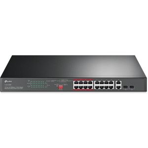 TP-Link TL-SL1218MP - Netwerkswitch - Unmanaged - 16 Poorten