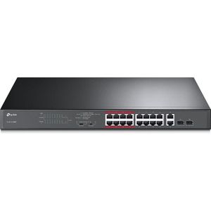 TP-Link TL-SL1218MP - Netwerk Switch - Unmanaged - 16 Poorten