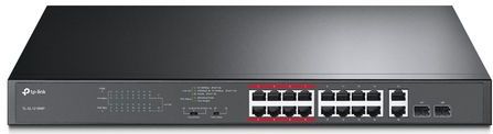 TP-Link - TL-SL1218MP - PoE-Switch - Zwart - 16 Poorten - 192W